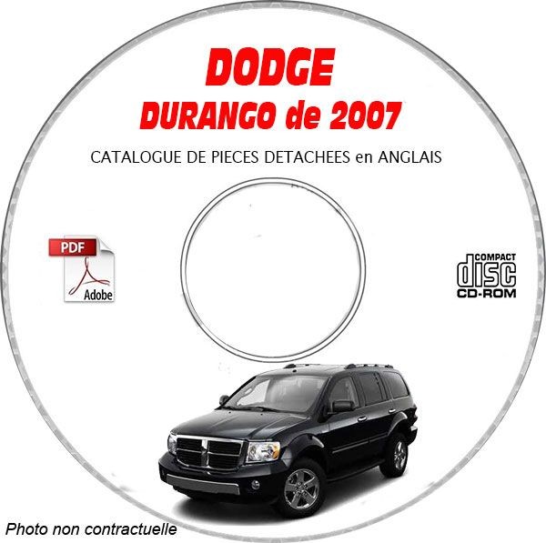 Catalogue de pièces Durango 07 Dodge sur CD pour réparer et entretenir soi-même