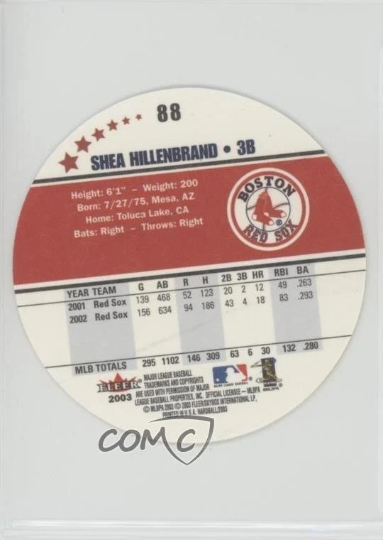 2003 Fleer Hardball Shea Hillenbrand #88 - Image 2 of 2