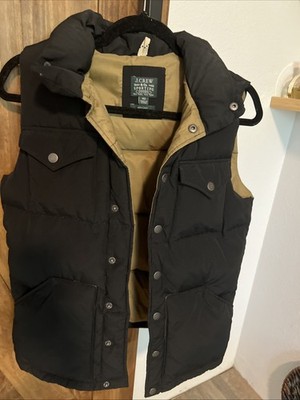 JCrew Men s Black Puffer Vest Size Small