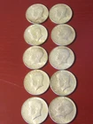 10 US SILVER COINS - 1964 KENNEDY HALF DOLLAR LOT  !