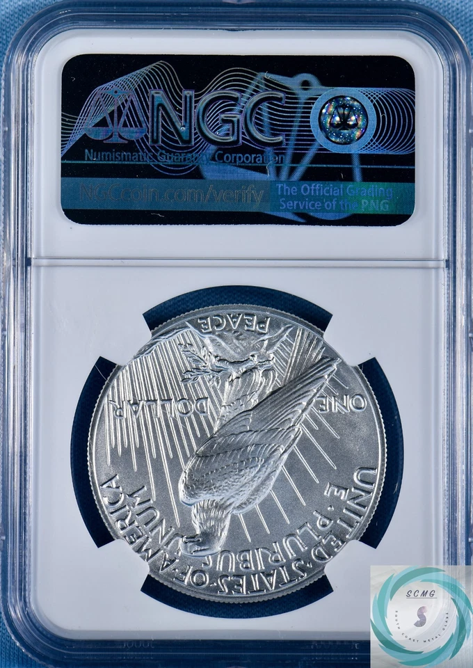 2021 Silver High-Relief Peace Dollar 100th NGC MS 70 Early Rel - #6315956-015 - Image 3 of 4