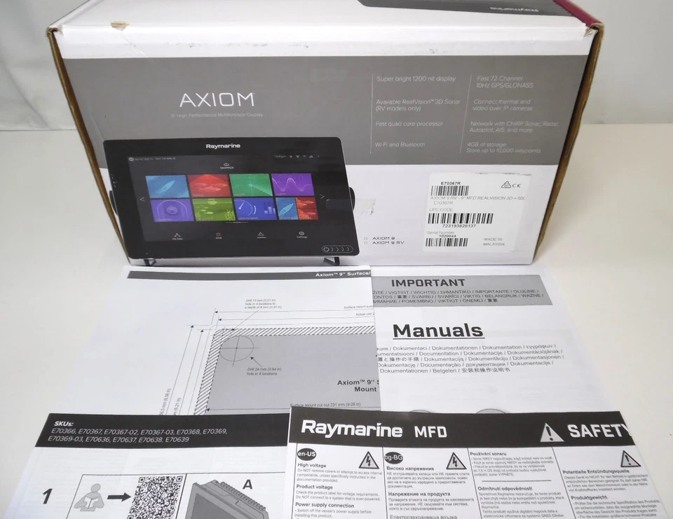 Raymarine Axiom 9 RV E70367 / RV-100 A80464 Combo Factory Refurb w/ 2YR Warr! - Image 2 of 4