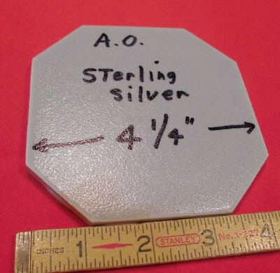 1 pc. Light Gray-Silver: Octagon Ceramic Tile 4-1/4'' Crystalline, American Olean