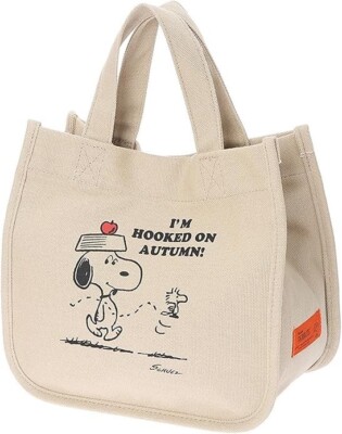 r*n様 モリー トート バッグ シグネチャー キャンバス　スヌーピー Snoopy canvas handbag, tote bag, unisex, travel, commuting, school