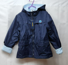 Gap Kids Girls Lightweight Reversible Navy Jacket. Fleece Lining. Sz 4