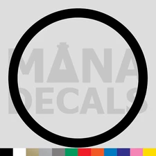 Circle Outline Vinyl Die Cut Decal Sticker - Shape Round Ring Hoop Loop