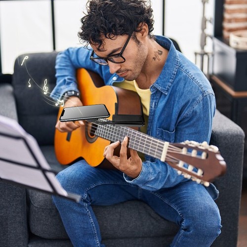 Magnetyczny uchwyt na telefon do gitary regulowany uchwyt gitarowy nuta gitarowa - Zdjęcie 7 z 9