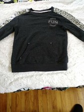 Grey Cat  Jack Sweatshirt With Sequin Sleeves Girls