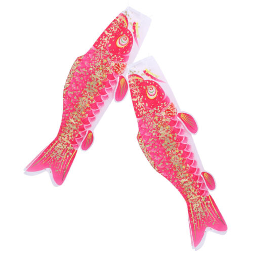 2 Pcs Japanische Deko Windspiel Windkoi Bausatz Koi-Fisch-dekoratives Banner