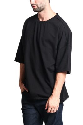 Victorious Men's Hipster Extra Wide Oversize Baggy Boxy T-Shirt