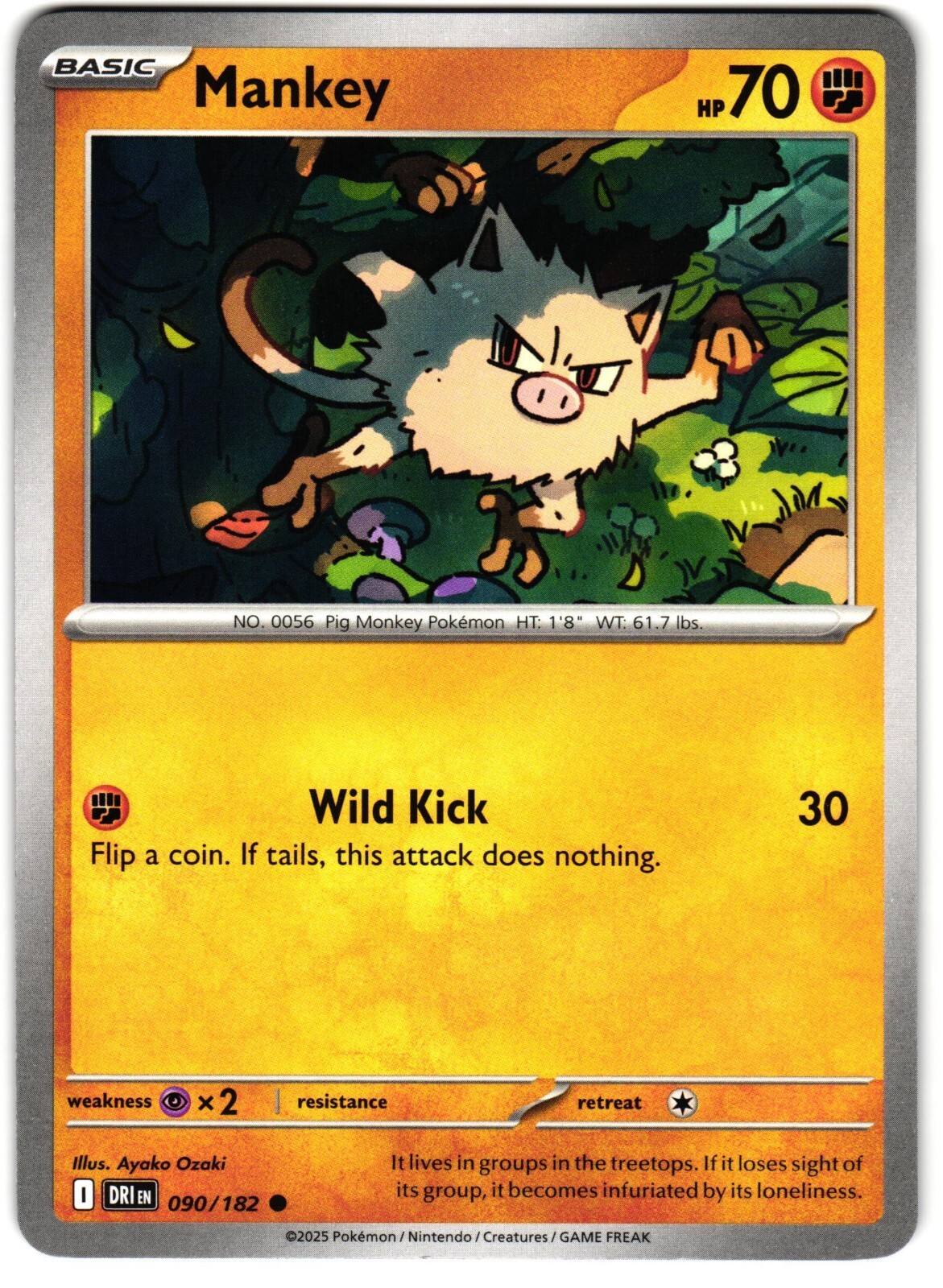 Mankey 90/182 Pokemon SV: Destined Rivals