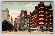 VINTAGE HOTELS STENTON WALTON RITZ CARLTON & BELLEVUE ST PA POSTCARD CK