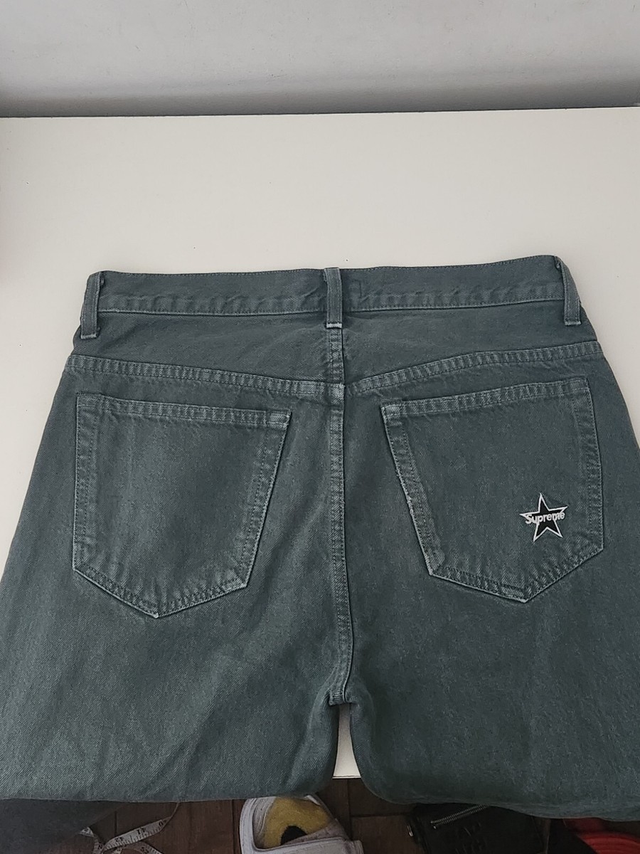 SS18 Supreme washed regular jeans Size 30 Dark Green SS18 Supreme washed regular jeans Size 30 Dark Green