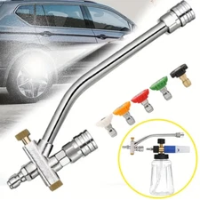 Dual Valve Foam Cannon Dual Spray Gun Stainless Steel Foam Lance Nozzle 4000PSI