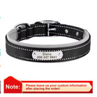 Reflective Nylon Dog Collar Personalized Soft Padded Adjustable Custom Pet Name