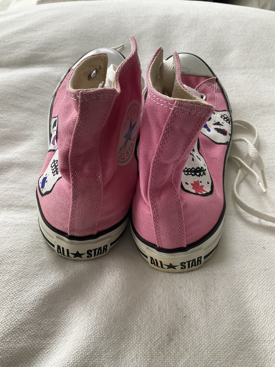 Converse All Star Pink Painted Sculls Woman Men