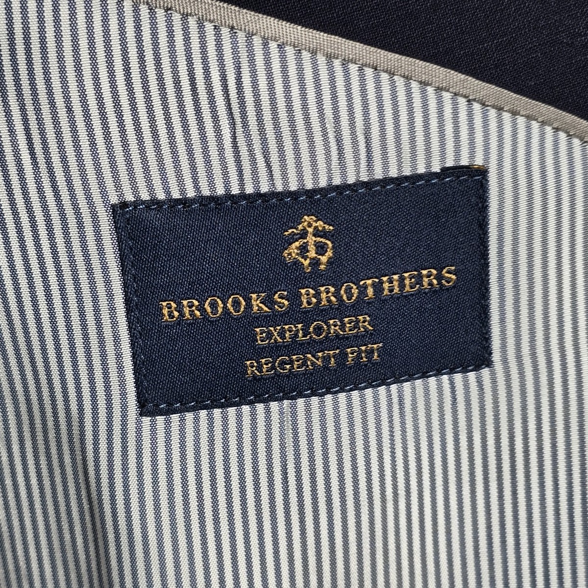 Brooks Brothers Explorer Regent Fit Blazer 46XL Navy Blue Gold
