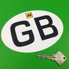 GB AA logo Italian Job Style Car Motorcycle STICKER 6" Mini ID Plate Nationality