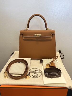 AUTHENTIC NEW HERMES KELLY II SELLIER 25 EPSOM