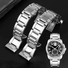 23mm Stainless Steel Watch Band Strap For Cartier Calibre W7100037 Bracelet Tool