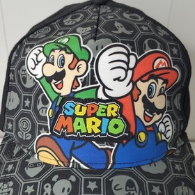 Official Nintendo SUPER MARIO BROS NES Video Game Luigi Adult Snapback Hat Cap