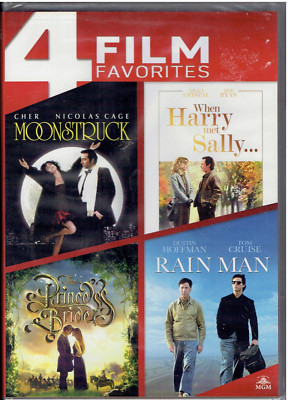 4-Film Collection: Moonstruck, When Harry Met Sally, Princess Bride, Rainman NEW