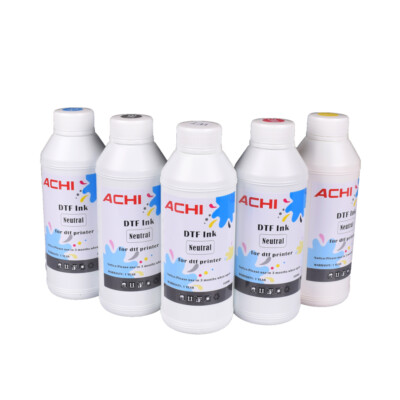 ACHI DTF INK For Epson DTF 1390 1800 XP600 T-Shirt Printer CYMKW 5X500ml