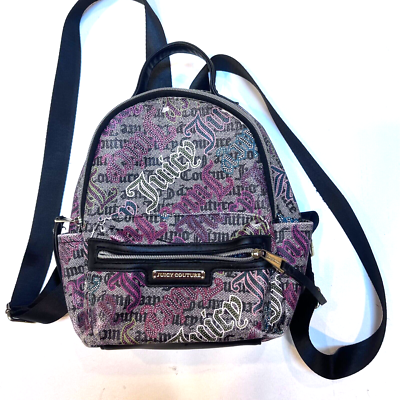Juicy Couture Logo Mini Backpack Black / Multicolor  display picture 3