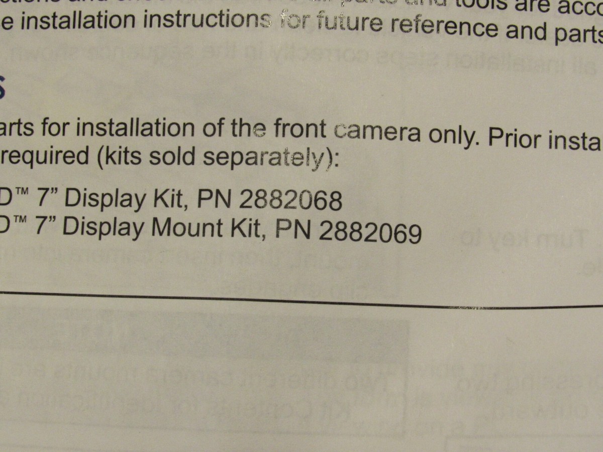 Polaris RZR CAMERA KIT P/N 2882381 (4016639, 5453425, 5453159  