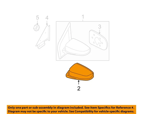 NISSAN OEM 07-12 Sentra Front Door Outside Mirrors-Mirror Cover 96301ET03E