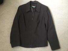 Faux Suede Mia Moda Jacket Brown Size 16 Ex.cond