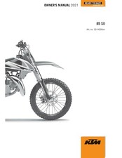 KTM Owners Manual Book Guide 2021 85 SX