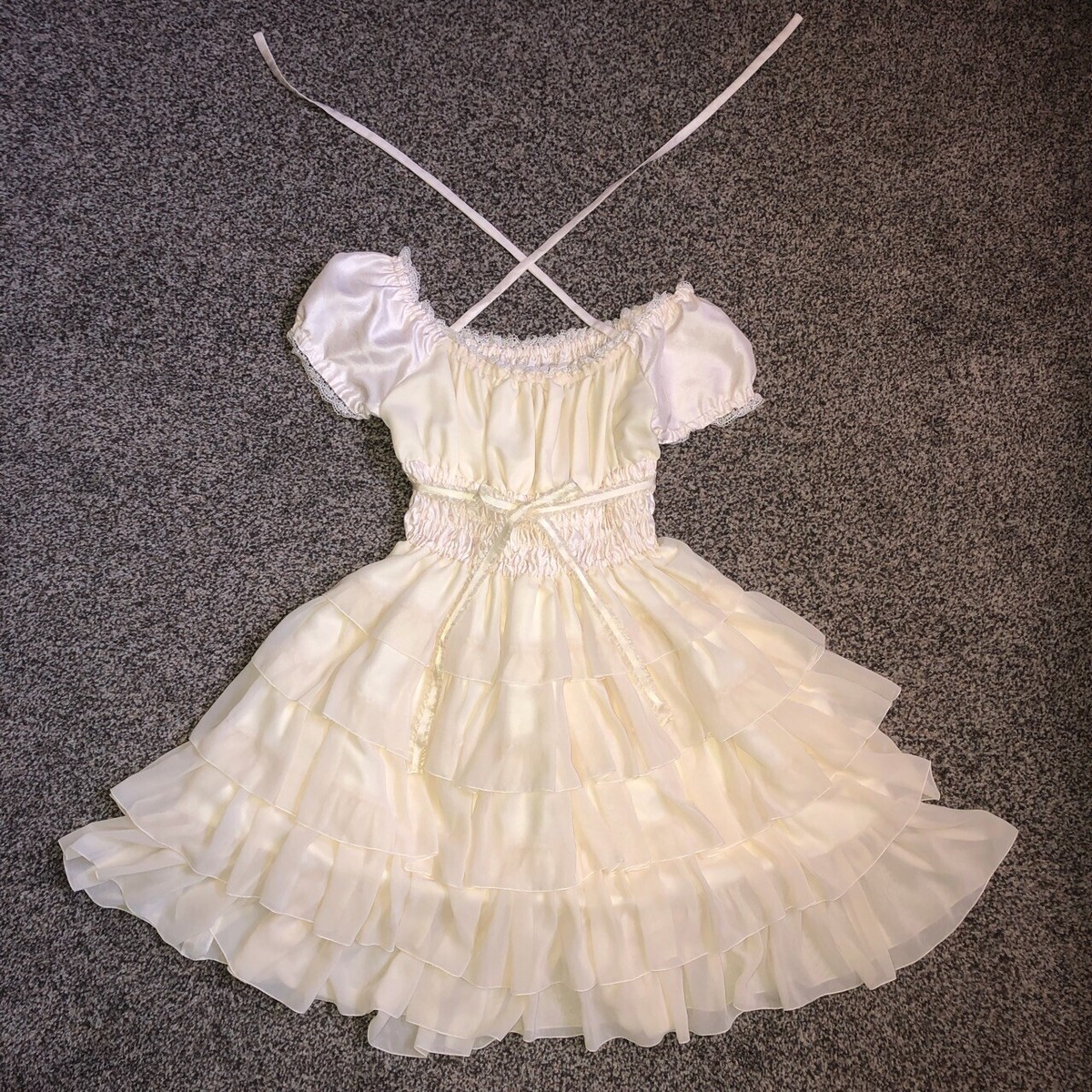 Pina Sweetcollection Cream Pastel Yellow Gothic Lolita Dress from