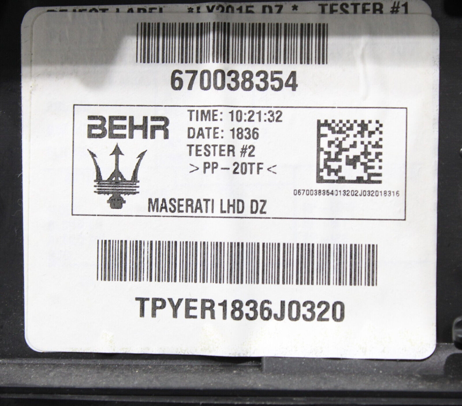 2017 - 2020 MASERATI LEVANTE HVAC AC CLIMATE HEATER BLOWER MOTOR HOUSING BOX OEM