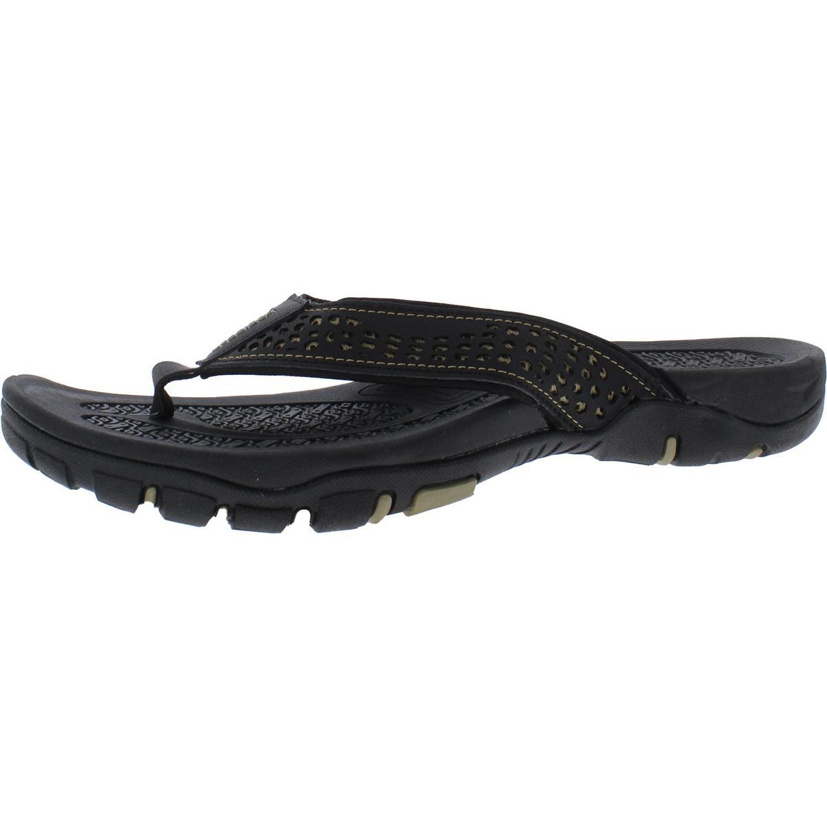 Мужские черные шлепанцы на ремешках из искусственной кожи Hobibear, размер 49, средний (D), BHFO 8943