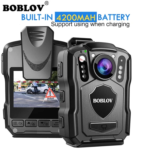 BOBLOV M5 Body Camera 64G/128G 1440P Corpo Polizia Camera 4200MAH Registrazione 15 ore - Foto 1 di 10