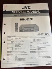 JVC HR-J620U HRJ620U VCR REPAIR Service Manual FROM USA 1226 2484 ORIGINAL