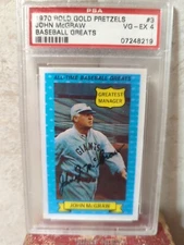 PSA 1970 ROLD GOLD 3D John McGraw #3 Auto New York Giants Baseball Hall Of Fame 