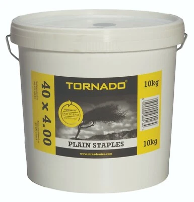 Tornado Plain Staples 40 x 4mm 10kg