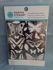 Butterflies Dry Embossing Stencil Martha Stewart Crafts New in Pack