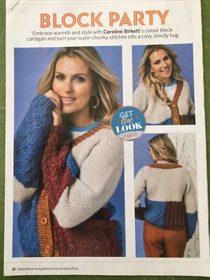 Strickanleitung DAMEN CARDIGAN (Colorblock Design mit super Grobstichen)