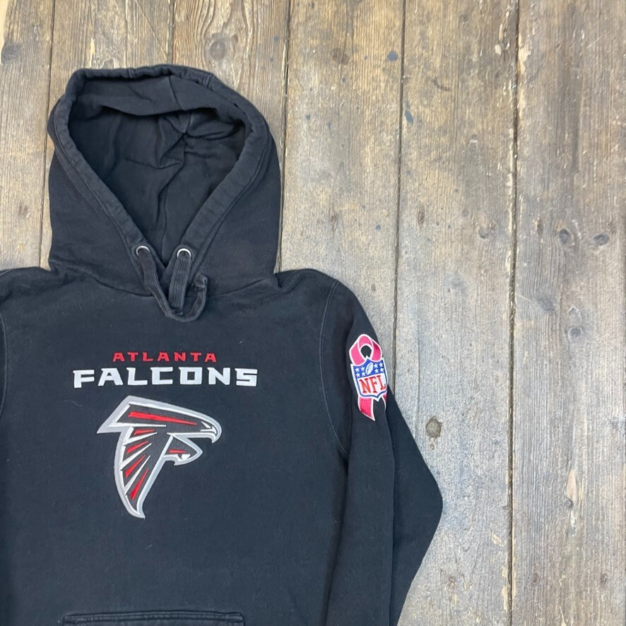NFL Hoodie Womens Atlanta Falcons Pullover Spellout Sweatshirt, Black Large image 2