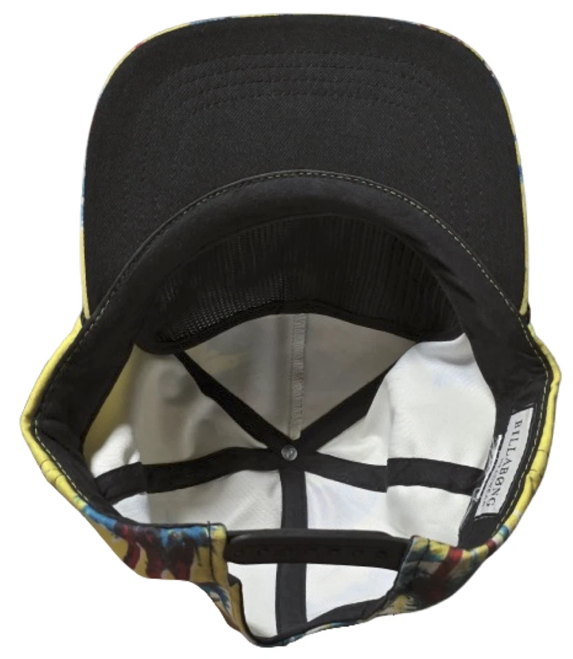 Billabong Cap Snap Back Womens Pink Green Yellow Swirl Hawaii Surf Hat! - Image 4 of 4