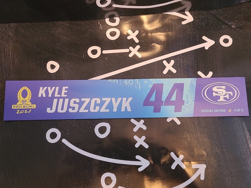 Kyle Juszczyk 2021 Nfl Pro Bowl Locker Nameplate Special Edition number 4 of 5