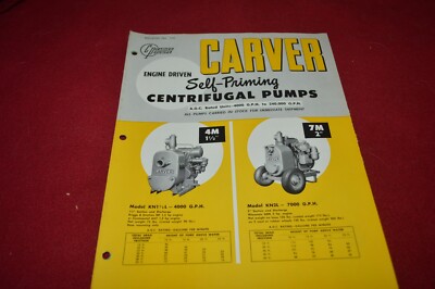 Carver Centrifugal Pumps Dealer's Brochure DCPA11 