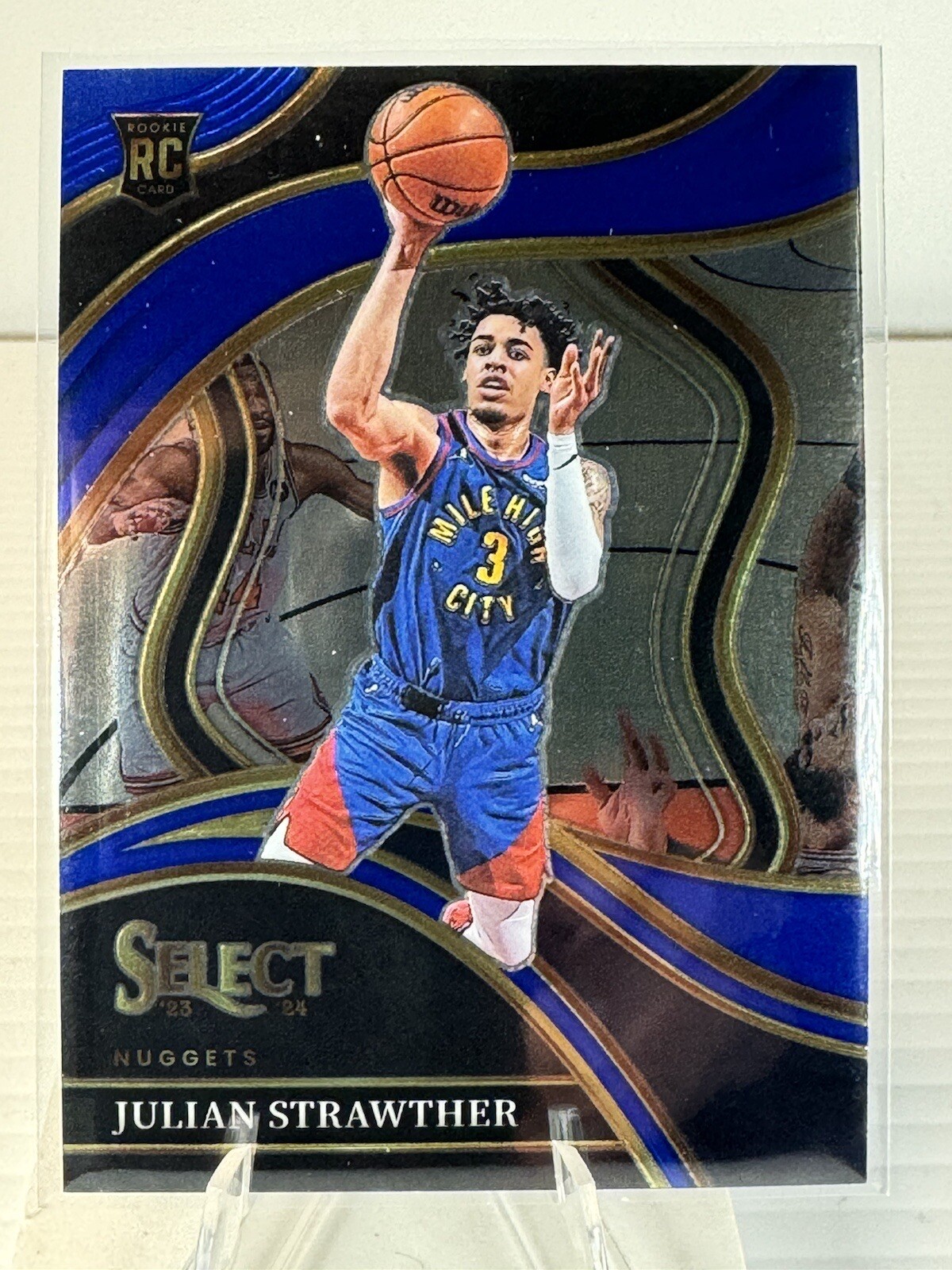 2023-24 Panini Select Julian Strawther RC Blue Courtside Level #283 Rookie SP