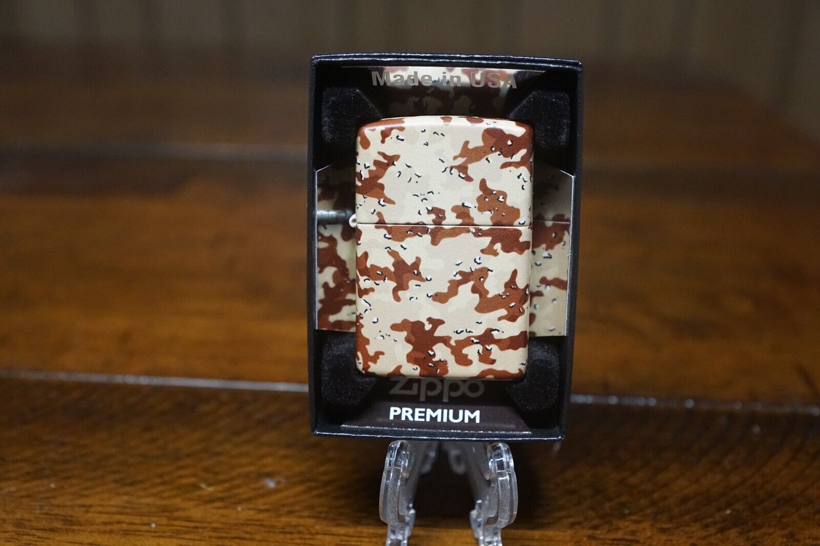 DESERT CAMO CAMOUFLAGE MILITARY 540 DESIGN ZIPPO LIGHTER MINT IN BOX. Available Now for 39.95