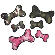 Zanies® Toughstructibles Canvas Dog Bone Shape Toys with Squeaker SMALL