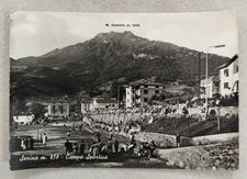 postcard bergamo serina stadium sports field animated travelled 1963 size gr
