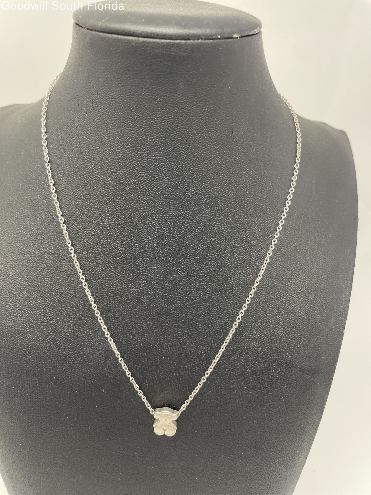Cadena estampada de plata con colgante Tous para mujer peso 3,0 g